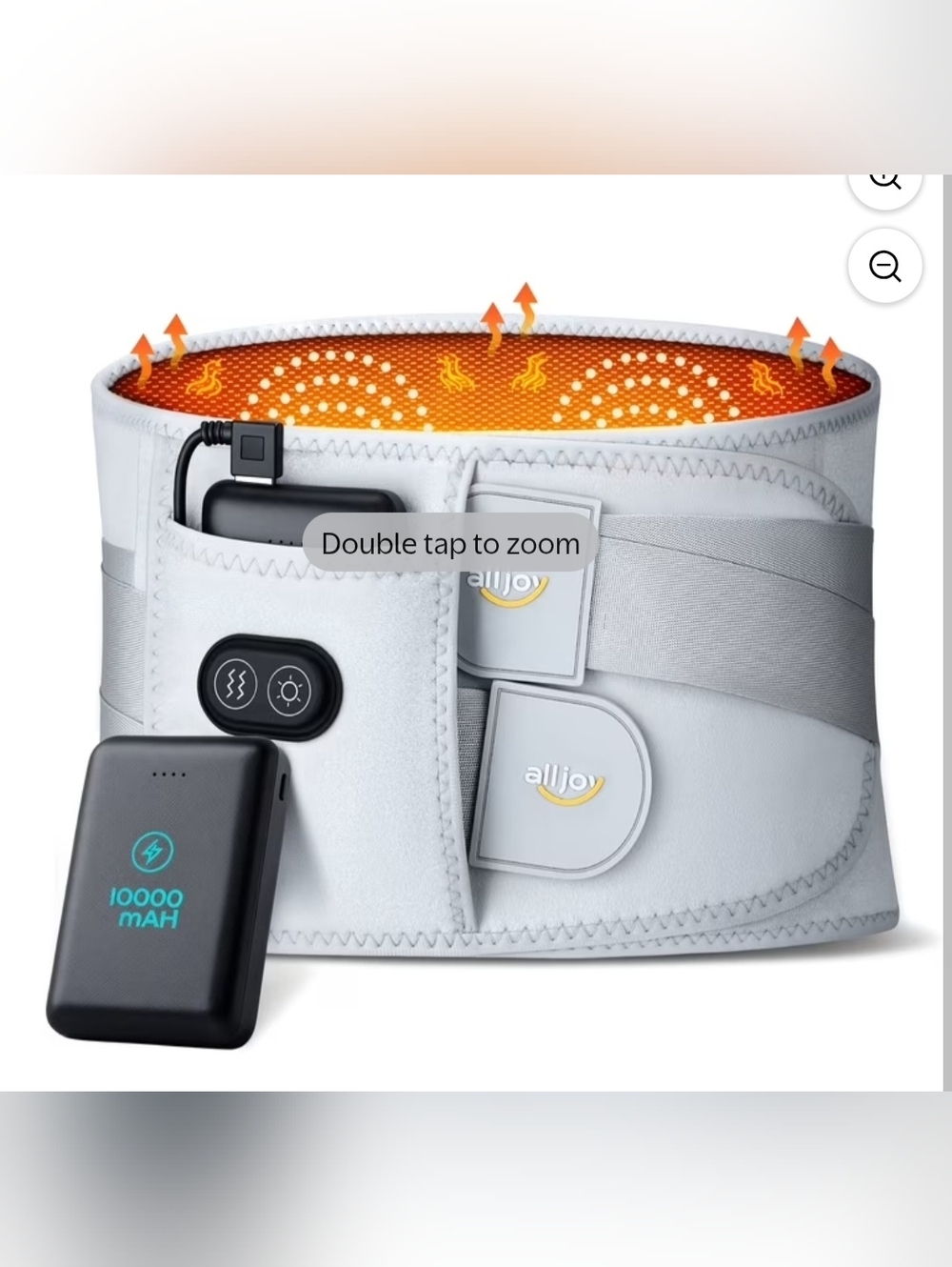 alljoy Cordless Heating Pad Back Massager NIB